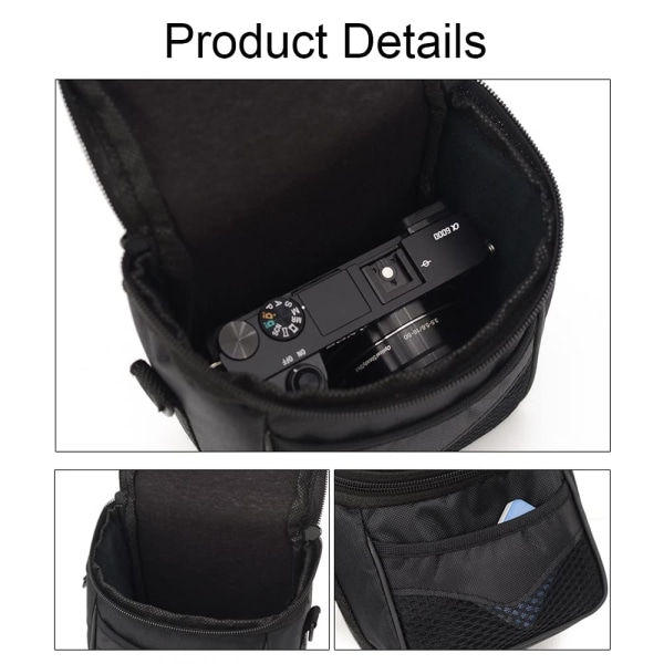 Mikro Digitalkamera Förvaringsväska Reseväska Enkelsidig Axelväska Kameraväska för Canon Nikon Sony SLR DSLR Små Mikro Kameror
