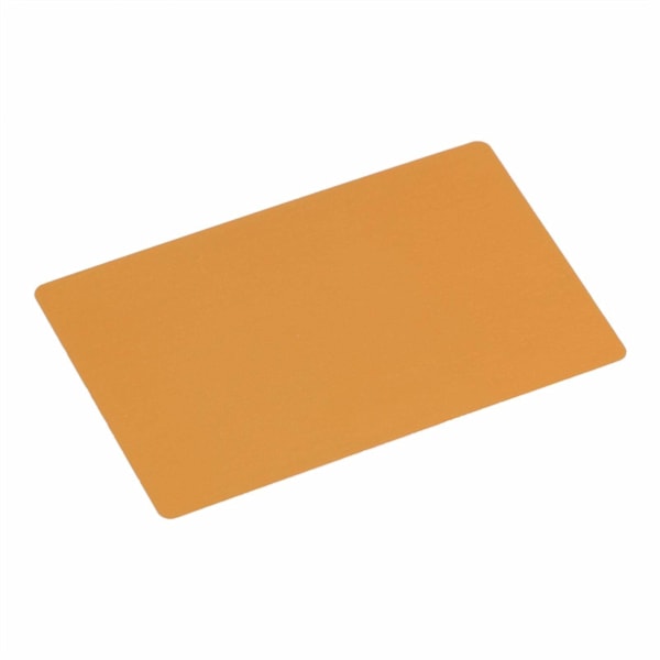 50 st Tjocka 0,22 mm Sublimerings Metall Visitkort Tomma Bläckstråleskrivbara Kort Vattentätt Aluminiumlegering ID-kort Visitkort utan Chip (Gul)