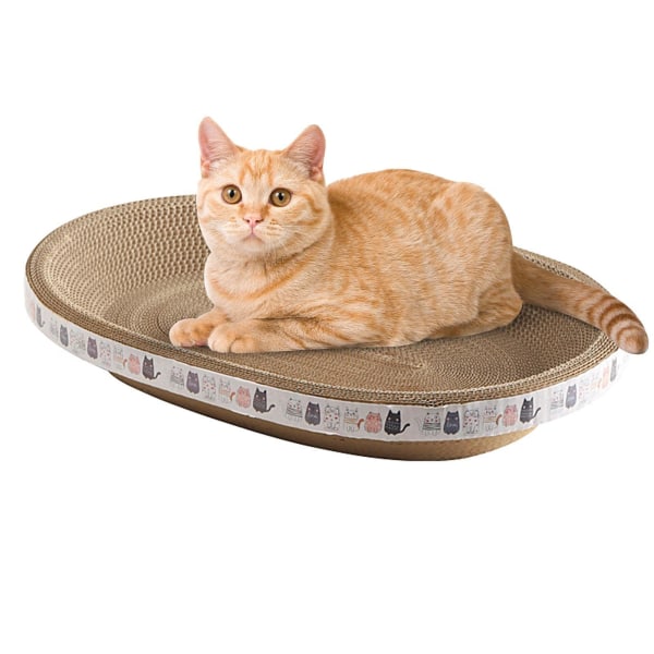 Katt-ripeskive, Katt-ripeskive, 2 i 1 Oval Katt-ripeskive Kortets Lounge Katt-seng, Papp Katt-hus Katt-senger For Innendørs Katter