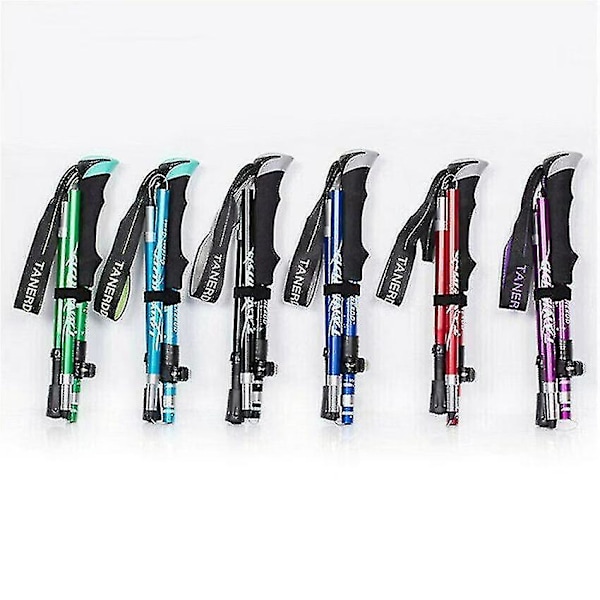 1 stk.-sektion Folde Vandrestave Vandrestav Vandring Naturehike Antishock-110-130cm-blå