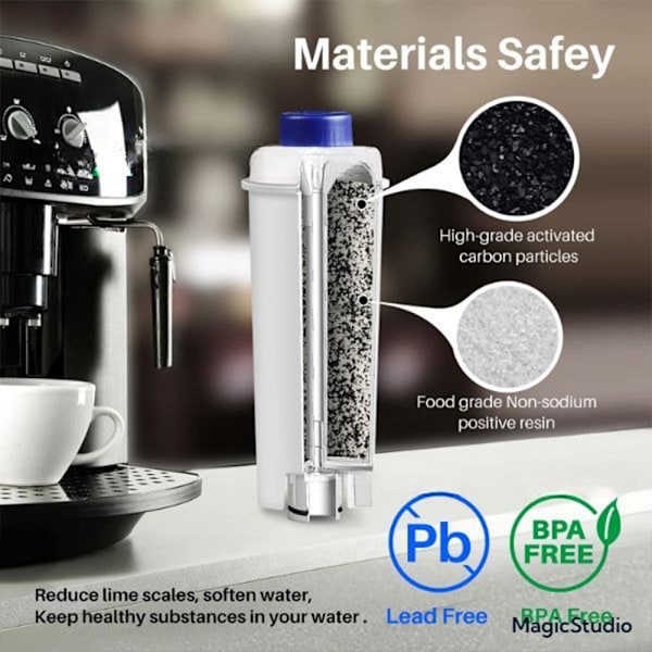 De'Longhi DLSC002 Vandfilter, Hvid, 2 Stk 2pcs