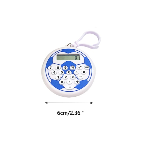Sininen Mini kannettava laskin Tasku Perusvirtalaskimet Jalkapallotyyliset laskimet, 1 kpl Blue