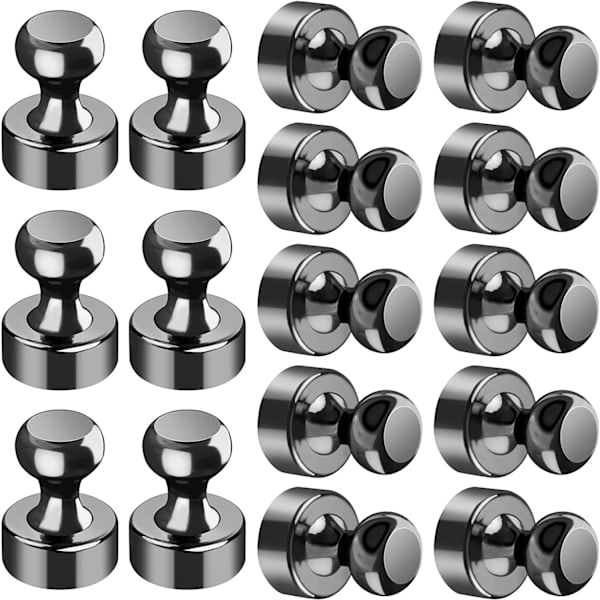 16 kpl Jääkaappimagneetteja, Magneettisia Push-nauloja, Vahvoja Magneeteja, Jääkaappimagneetteja, Valkotaulumagneetteja, 12 x 16 mm