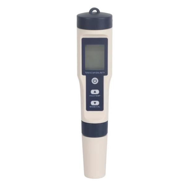 Vandkvalitetstester - DUOKON - Multifunktionel 5 i 1 - PH, TDS, EC, Salinitet, Temperatur