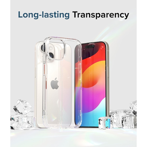 Kompatibel med iPhone 15 Skal, [Anti-Rep] Militärklassat Skydd Stöttåligt Transparent Skal Bumper Skydd för iPhone 6,1-Tum (2023) - Klar