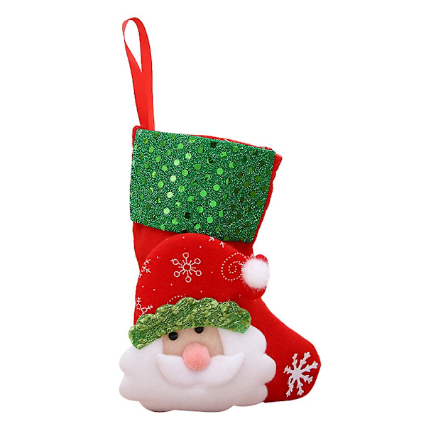 Christmas Santa Elk Snowman Bear Stocking Sock Gift Bag Hanging Party Tree Decor