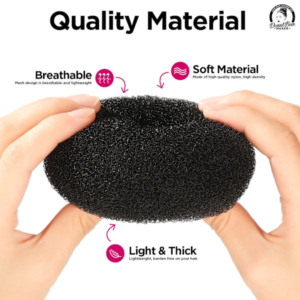 Hårbulleformare Set, 4 Storlekar Svart Donut Bun Maker och 20 Gyllene Hårsnålar för Blond, Chignon Bun Maker Hårrings Stiltillbehör black