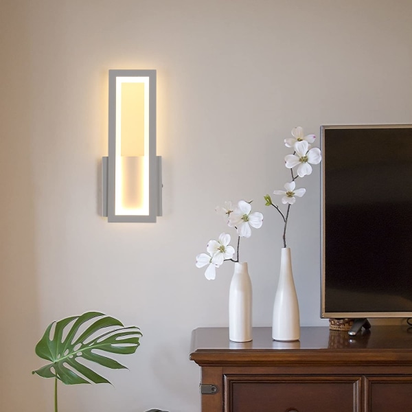 16W enkel fyrkantig LED-vägglampa, modern inredning LED-belysning Vägglampa för vardagsrum, sovrum, hall Varm vit 3000K