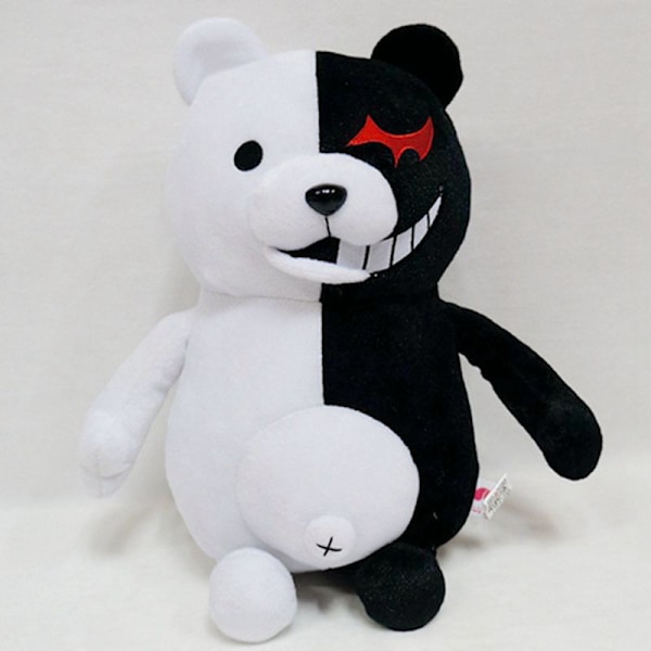 25cm Mustavalkoinen Nallepehmolelu Danganronpa Monomi Rabiit Täytetty Pehmolelu Piirretty Monokuma Eläimet Nuket Lapsille Joululahjoiksi