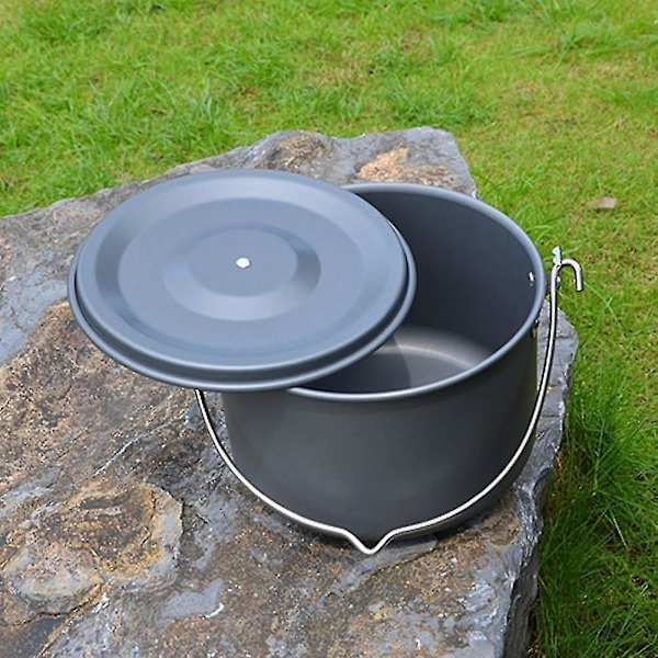 Hängande Gryta för Camping Aluminiumlegering Matlagningsgryta Eldstad Uppvärmningsspis