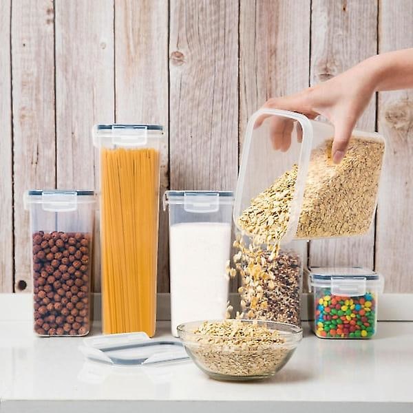 14-pak Madopbevaring - Lufttætte Glas med Låg - Sæt Transparent