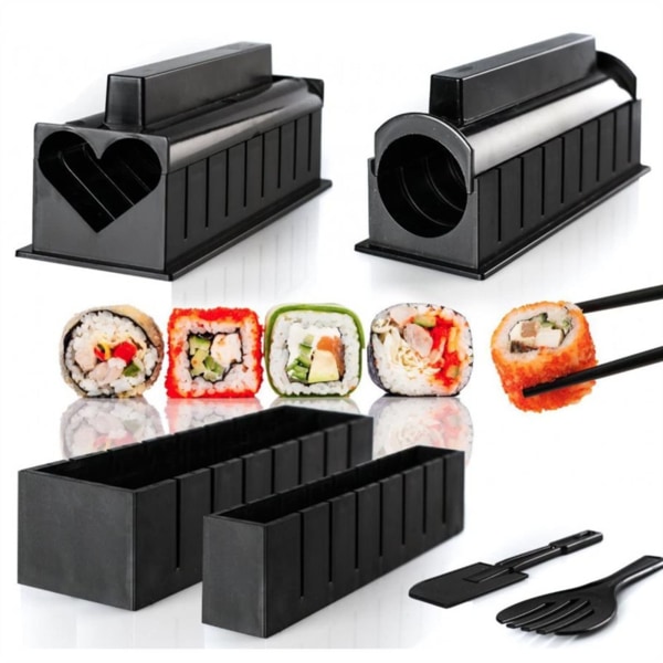 10 st DIY Sushi Maker Kit Set Onigiri Formar Risformar Kit Köks Bento Tillbehör Verktyg för att göra sushi
