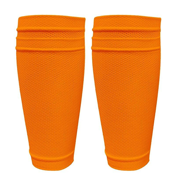 1 Par Sports Fodbold Skinnebensskinner Strømper Pad Ærme Sok Leg Støtte Fodbold Kompressionsærme, Dobbeltlags åndbar fodbold skinnebensskinner strømper White
