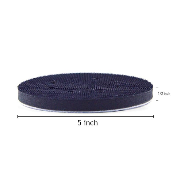 125mm Mjuk Svamp Interface Slipplatta 8 Hål, för Ersättningskudde till Slipmaskin Stötdämpande Ljudreducerande Skydd Polermaskin, 2-pack