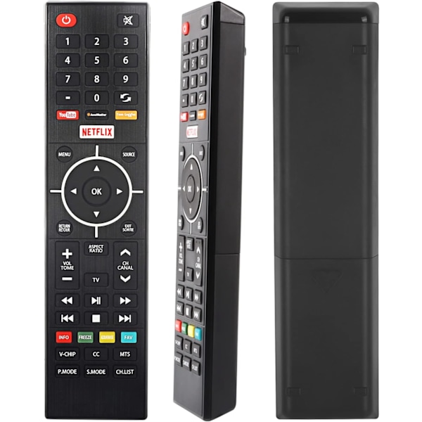 Ny erstatningsfjernbetjening til Westinghouse Element TV WE50UB4417 WE55UB4417 WD40FB2530 ELSW3917BF E4SFT5017 E4STA5017 ELSJ5017 LED Smart Ultra HD 4K TV