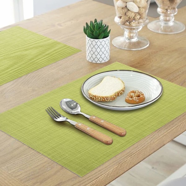 PVC-tablettien liukueste lämmönkestävä pestävä vinyyli vihreä 4 kpl Green