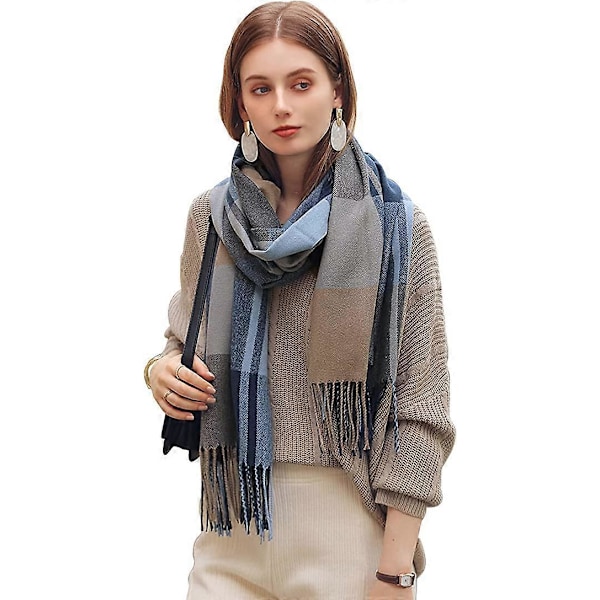Tartan Sjal, Kvinders Sjal, Vinter Tartan Kvinders Sjal, Wrap Sjal Stole Sjal, Varmt Kashmir
