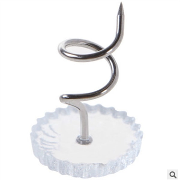 100 stk Gjennomsiktige Plast Hodeskruer for Polstring og Faste Tepper Sofagrupper Klare Hoder Twist Pins Trekk Sengetepper