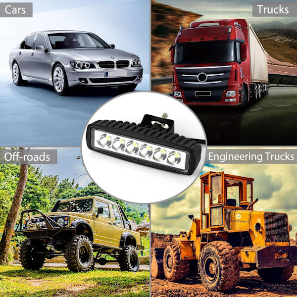 18w LED Arbeidslys 12v 24v Led Arbeidslys Vanntett Stripelys Smalt Lys for Båt Lastebil Bil Suv Atv 4wd Off Road