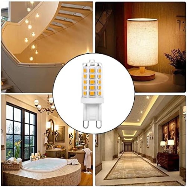 G9 Lampa 3W LED Varmvit 3000K Led glödlampor Päron 360° Vinkel 400LM AC 220-240V 4-pack