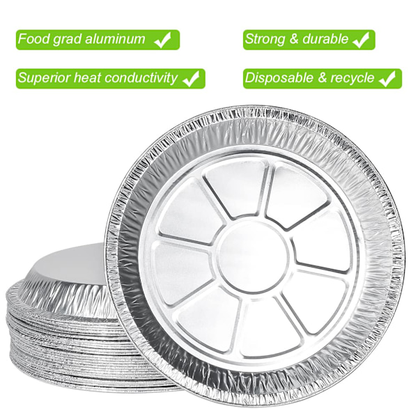 Aluminiumsfolieforme, 30 stk., Engangsfoliepladebeholder, Foliebakker til Bagning af Kager og Madlavning