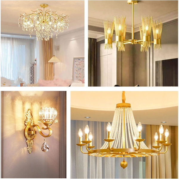 E14 40W Klar stearinlys pære, dæmpbar glødepære, varm hvid 2700K, 400LM, flammelyspære, E14 Edison skrue stearinlyspærer, pakke med 6