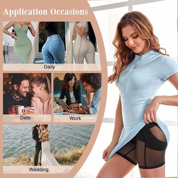 Shapewear til kvinder mavekontrol Knickers Højtaljet formende shorts kropsshaper undertøj Sømløs Butt Lifter bukser, M