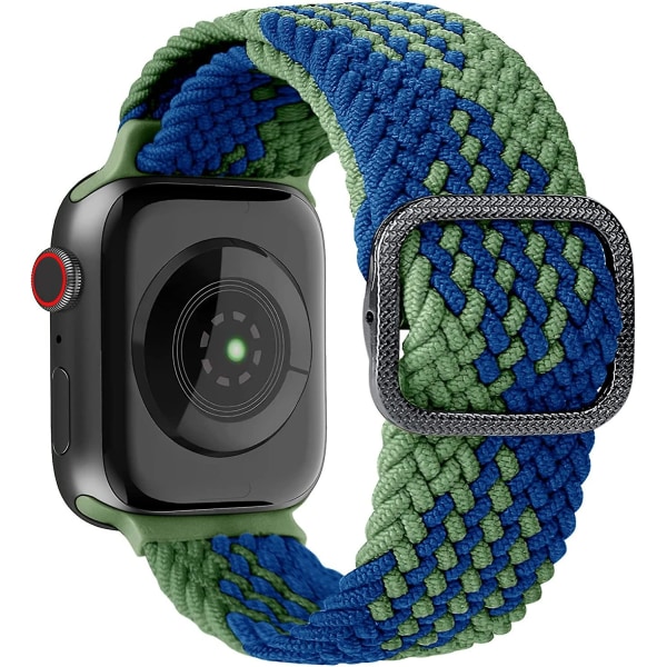 Elastiske nylonbånd som er kompatible med Apple Watch 42 mm 44 mm 45 mm, justerbare elastiske sportsbånd for kvinner og menn for Iwatch-serien 7 6 5 4 3 2