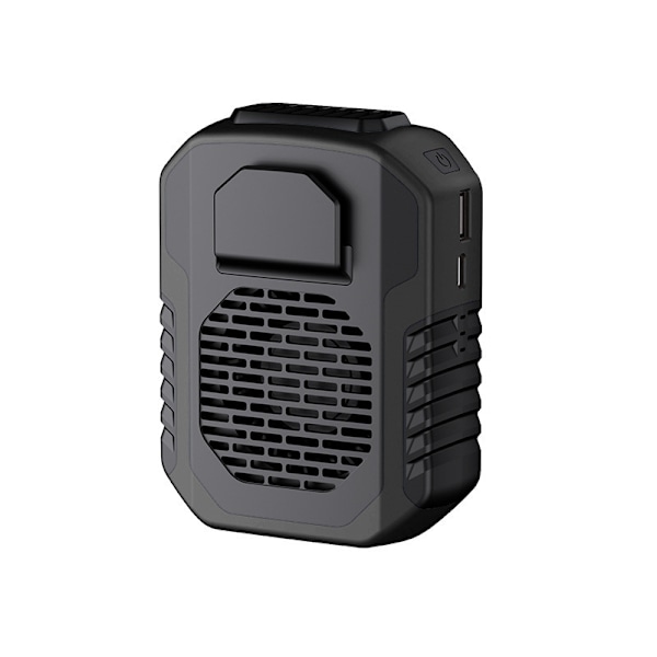 Kannettava 6000mAh henkilökohtainen mini vyötärötuuletin 3 nopeutta ulkotuuletin toimistoon ulkoiluun matkustamiseen roikkuva vyötärö kaula virtapankkituuletin musta Black