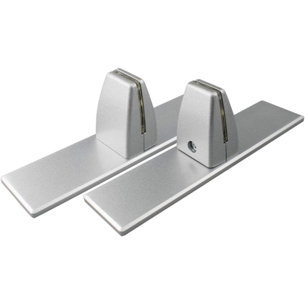 2 Dele Nyseskærm Støtteclips med Fritstående Stand Base Aftagelig Clip Borddeler Clip til Klar Akrylskærm, Aluminium Skærm Clip