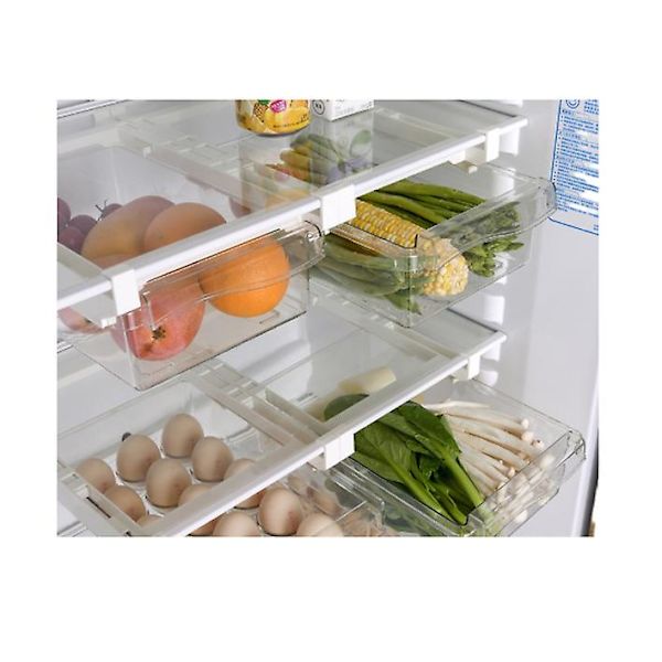 Fridge Vegetable Drawer Organizer ，Fridge Organizer ，Adjustable Drawer Fridge Storage Box 、 Fresh-keeping Box