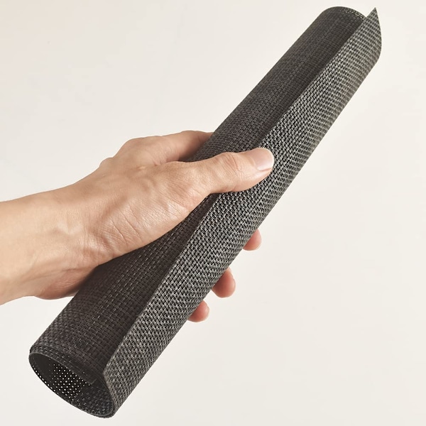 PVC-tablettien, liukumattomien lämmönkestävien pestävien vinyylitablettien setti, musta, 4 kpl Silver,Black