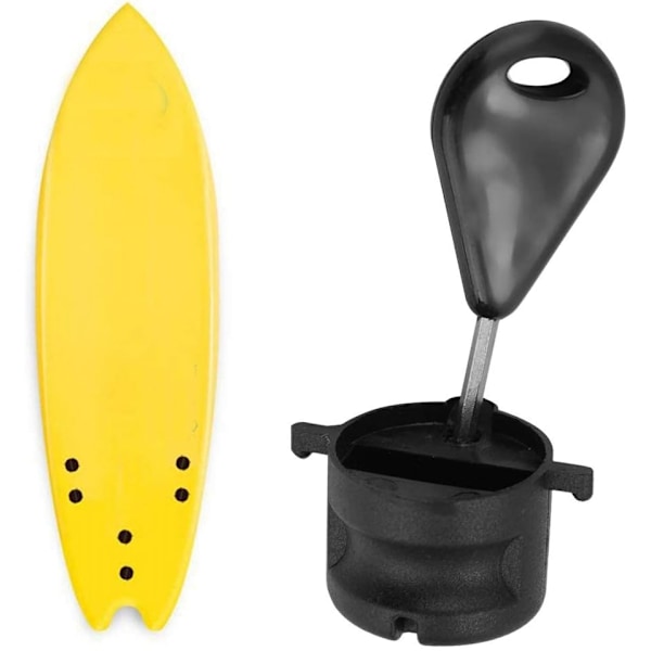 Surfebrett Hale Ror Slot FCS FIN G5 Plugger Boks med Skrunøkkel Svart Northcore FCS Kompatibelt Finne Plugg Sett 6STK