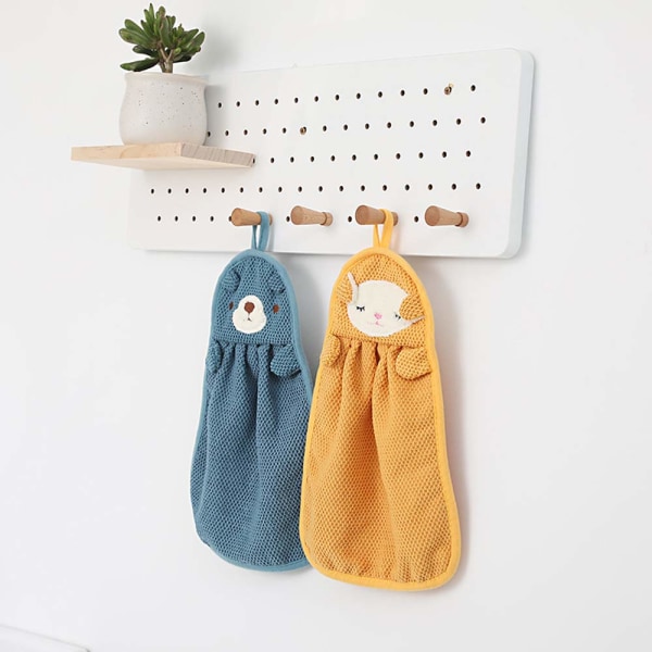 Söta djur Handdukar Set med 6 Absorberande hängande handdukar för kök Badrum Snabbtorkande handdukar för barn Vuxna