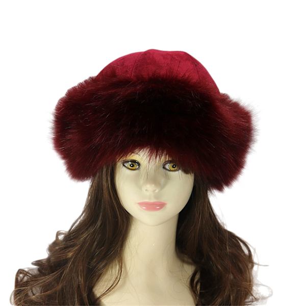 Damehat til vinter Kosak Russisk stil Hat Flurry Fleece Fisker Mode Varmt Hætte (Rød) red