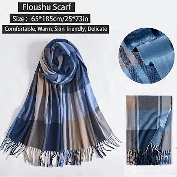 Tartan Sjal, Kvinders Sjal, Vinter Tartan Kvinders Sjal, Wrap Sjal Stole Sjal, Varmt Kashmir