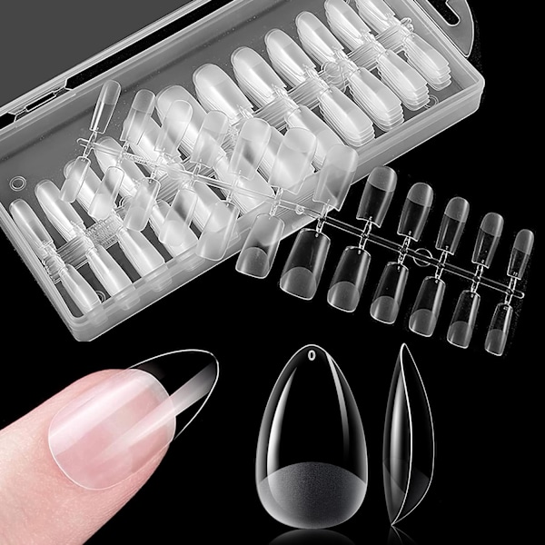 Transparent vattendroppe vikbar sömlös fullständiga klistermärken fri från carving nagellack 240 stycken nagelkonst klistermärken