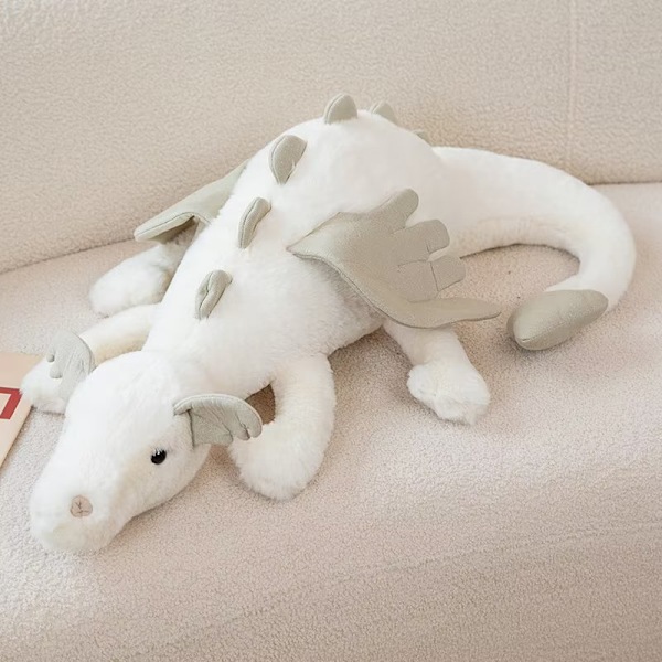 Snödrak Plyschdjur med Vingar, 30cm Söta Mjuka Drakar Pterosaur Plyschleksaker Dinosaurie Plushies Kudde Docka Jul Födelsedagspresenter För Barn Pojkar