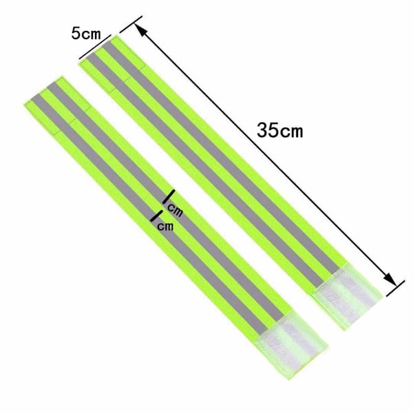 Reflekterande Armband 4 st Reflekterande Löpararmband Hög Synlighet Elastiska Ankelband Säkerhetsutrustning för Cykling Promenader Jogging Utomhussporter