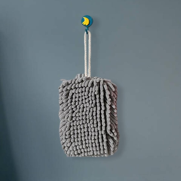 Chenille Mikrofiber Håndklæder til Badeværelset, Bløde og Fluffy Chenille Håndklæder med Snøre, Hurtigtørrende Håndklæde til Hjemmekøkken