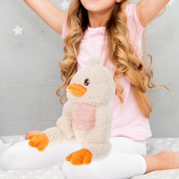 Muskel-Anka Leksak Super Mjuk Anka Plyschdjur Plysch Muskel-Anka Plyschleksaker Kawaii Anka Plysch för Barn Cartoon Plysch Stoppade Djur Leksak