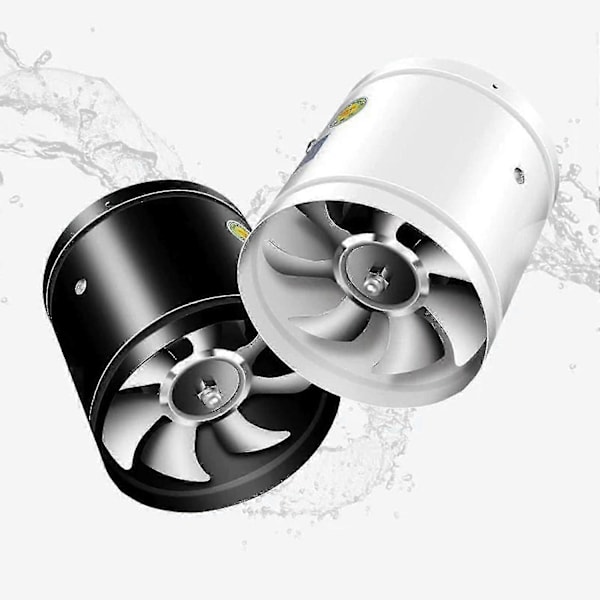 Multifunktionel emhætte med beskyttelsesgitter - Kraftfuld & Støjsvag Ventilationsventilator - Aluminium Hvid 7 Med maskeovertræk White 7 inch  (with mesh cover)