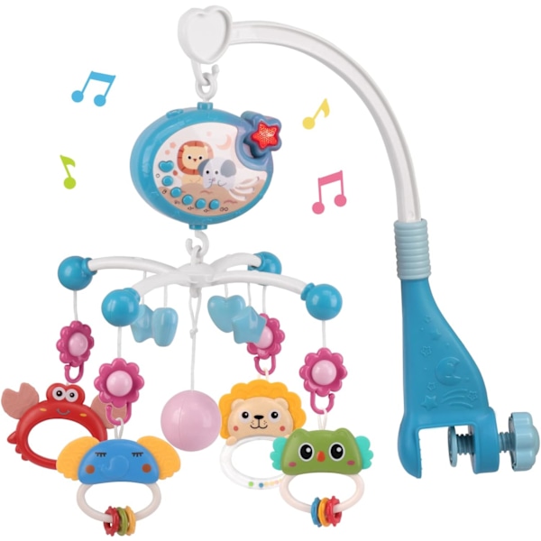 Krybbelegetøj med musik og projektion - Krybbelegetøj med timerfunktion - Baby hængende legetøj - Gave til nyfødte 0-12 måneder