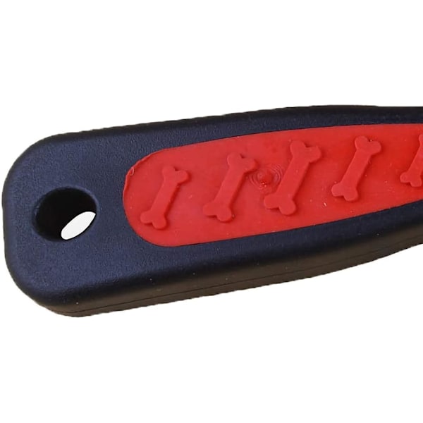 Fällningsverktyg och professionell metallborste för husdjur, katt- och hundkam, trimningsverktyg, dubbelsidig pälsräfsa 17 x 6 cm