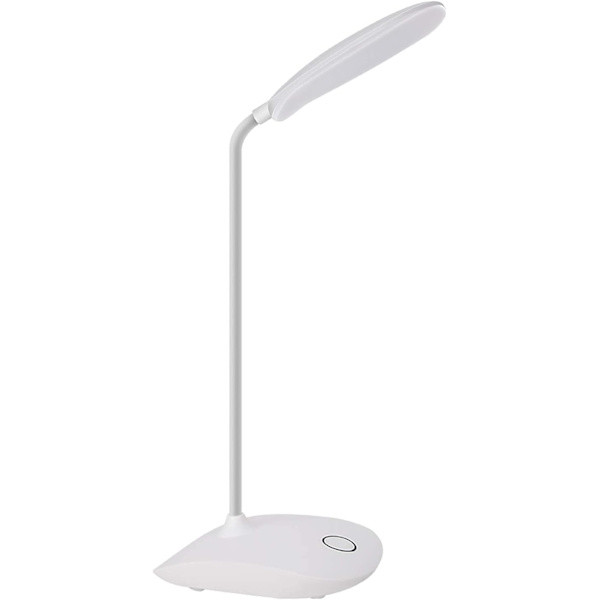 Fleksibel bordlampe med svanehals, 3 lysstyrkeniveauer, 5W berøringskontrol, batteridrevet bordlampe