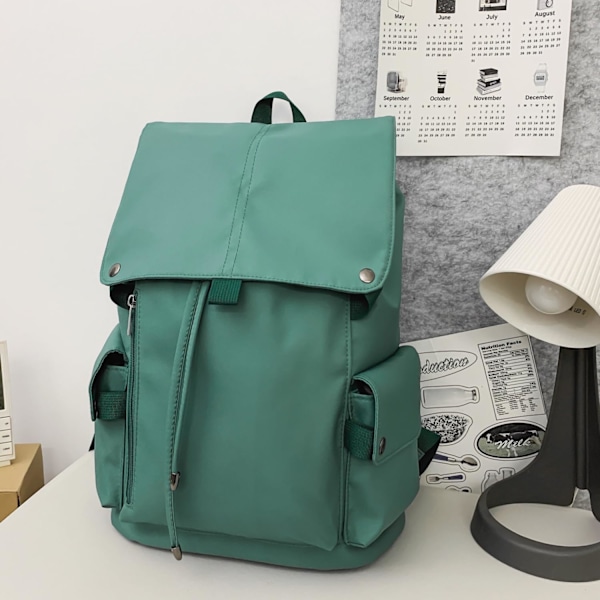Vanntett Laptop Ryggsekk Casual Ryggsekker Reisevesker green