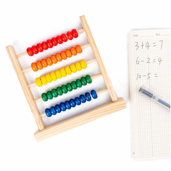 Abacus Klassinen puinen lelu, Laskentahelmet Matematiikan opetuslaskurit Lelut, Älyllisen kehityksen Abacus Varhaislapsuuden koulutuslelut