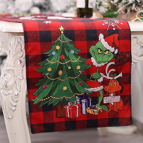 Julepynt Grinch Dugg For Hjemmebord Dugg God Jul Fest Pynt 35*185cm