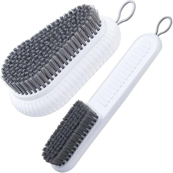 Mjuk borste borste tvättborste kläder underkläder skor skrubbborste, lätt att greppa hushållsrengöringsborstar verktyg (vit) White