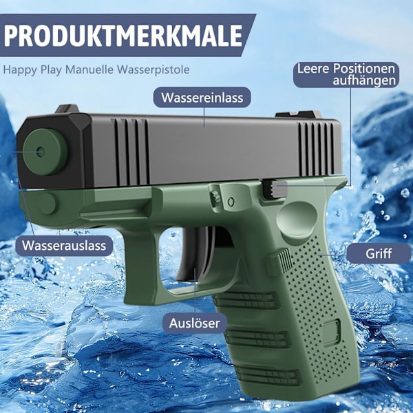 Pieces Mini Vattenpistoler, Liten Vattenpistol för Barn, Mini Vattenleksakspistol, Vattenpistolleksak i Plast, Utomhus Pool Vattenkrig Strandleksaker (N)